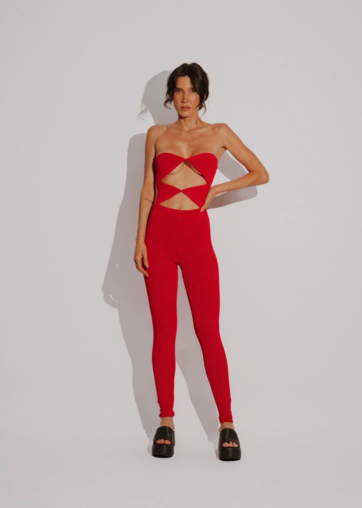 Calça Janet - Vichy Red Naked Swimwear 