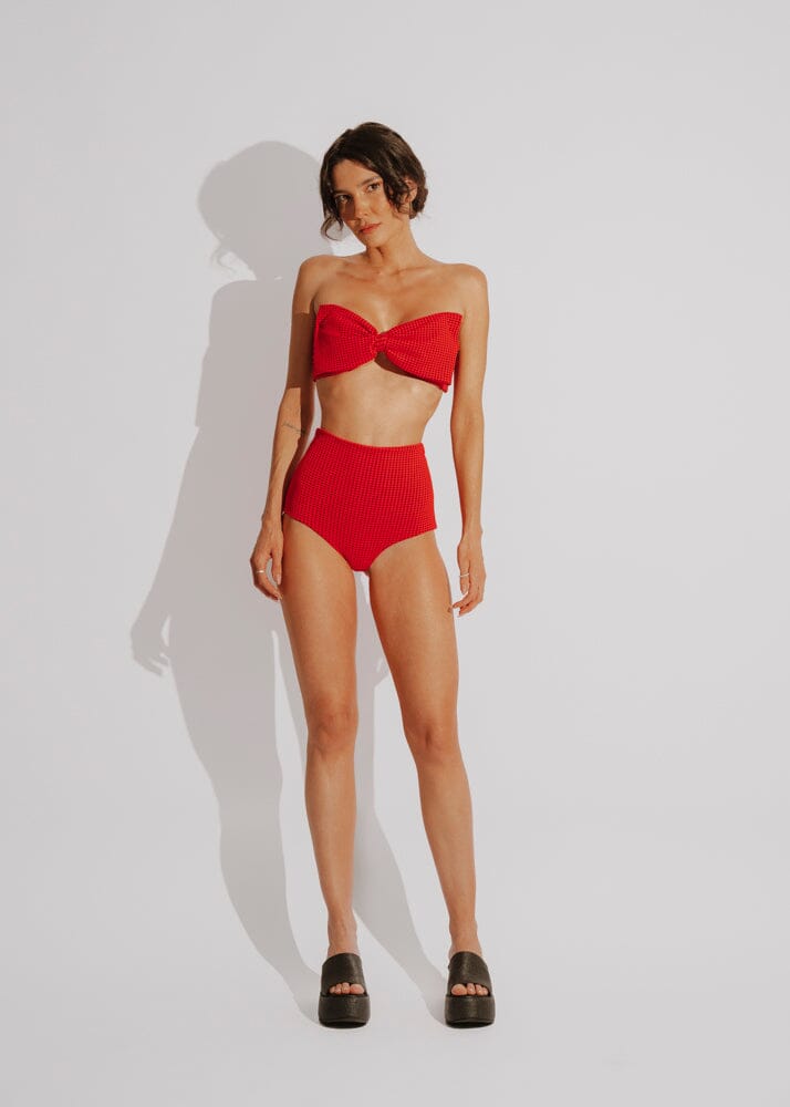 Calcinha Chelsea - Vichy Red Naked Swimwear 