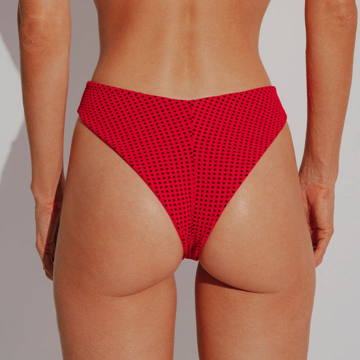 Calcinha Gaia - Vichy Red Naked Swimwear PP Cheeky 