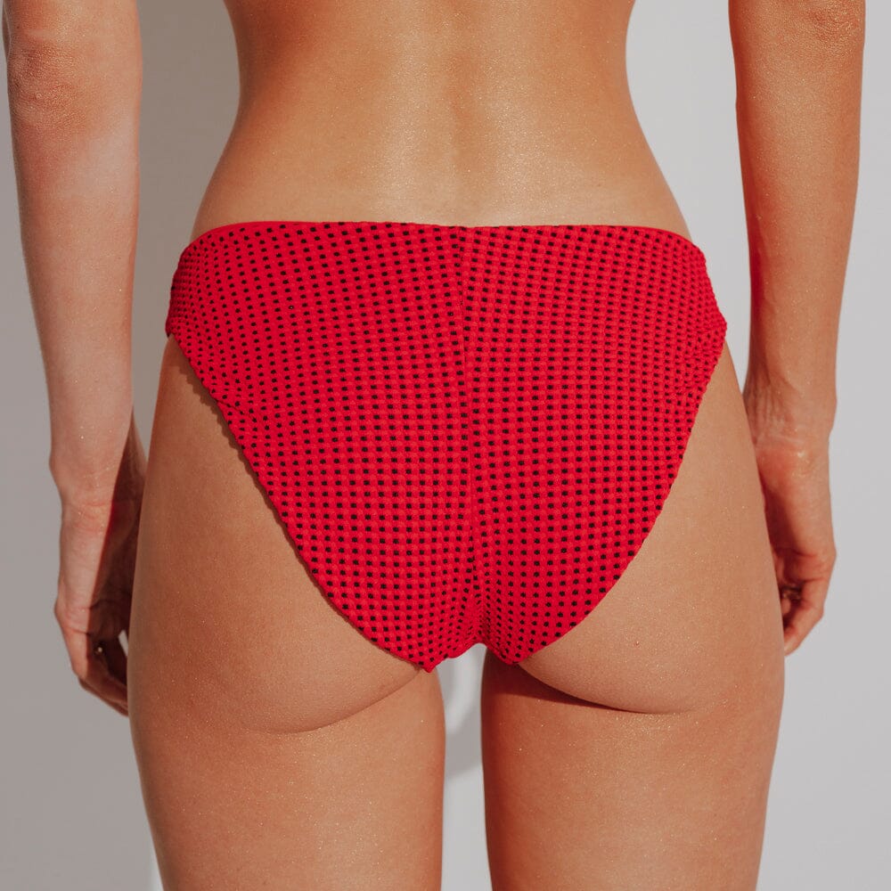 Calcinha Gaia - Vichy Red Naked Swimwear PP Internacional 