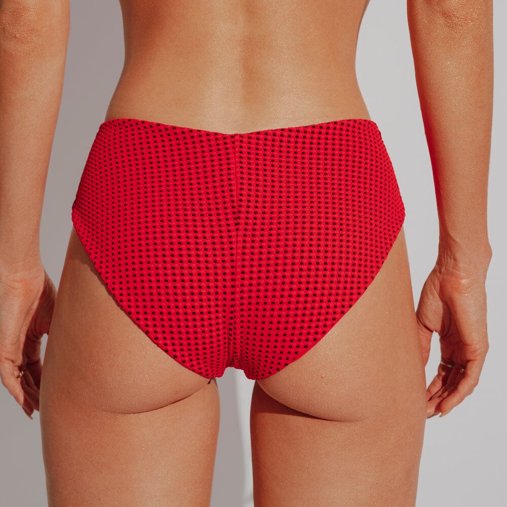 Calcinha Kelly - Vichy Red Naked Swimwear PP Internacional 