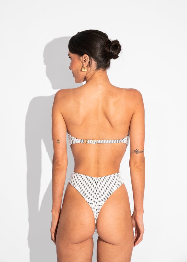 Calcinha Loren - Vichy White Naked Swimwear PP Tradicional 