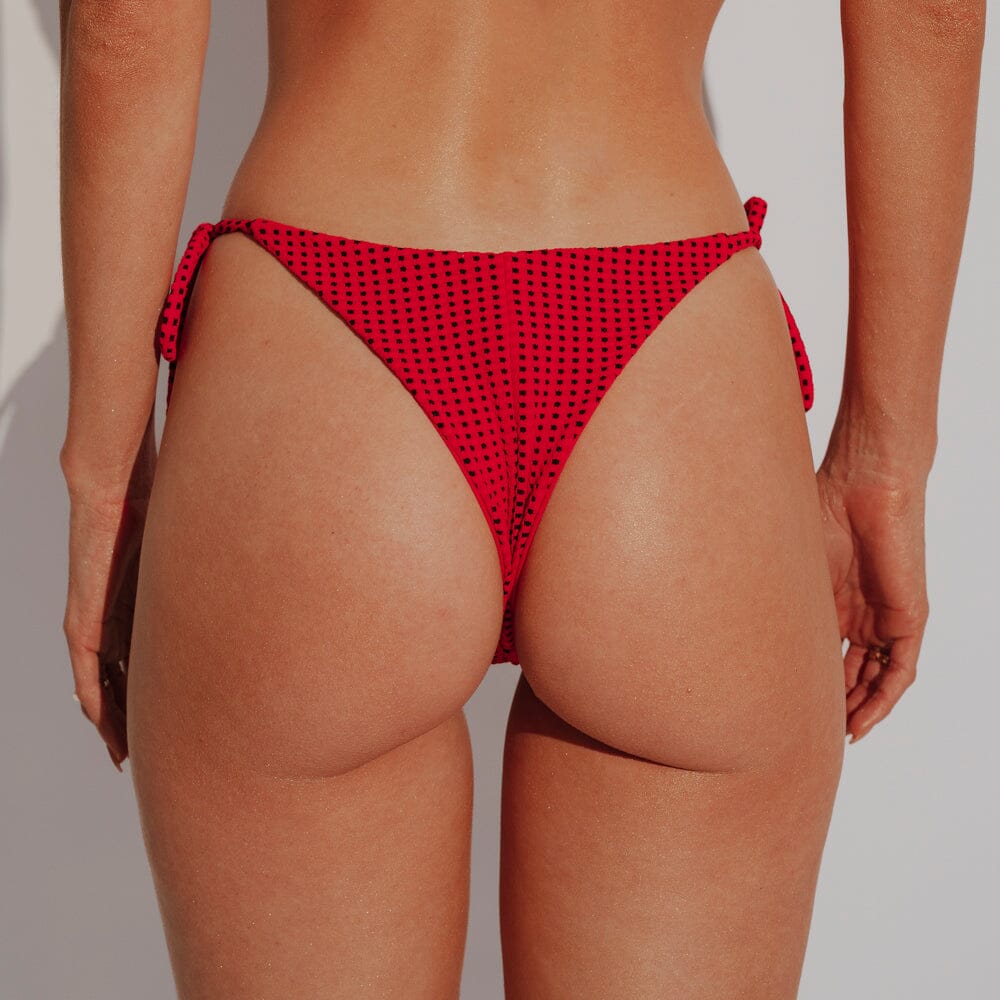Calcinha Nina - Vichy Red Naked Swimwear PP Tradicional 