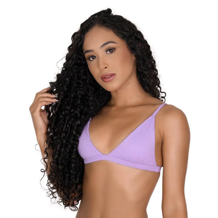 Gaia Top - Lavender Dots Top Naked Swimwear XS 