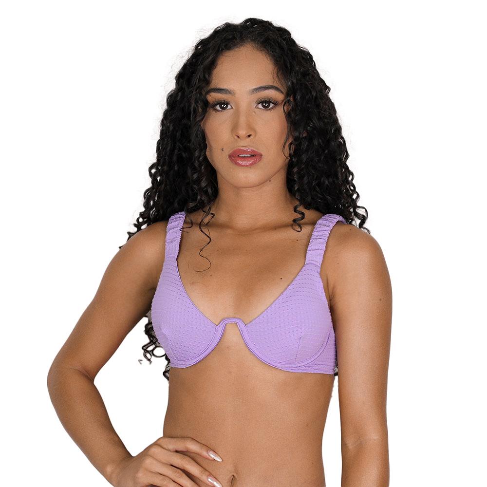 Helo Top - Lavender Dots Top Naked Swimwear S 