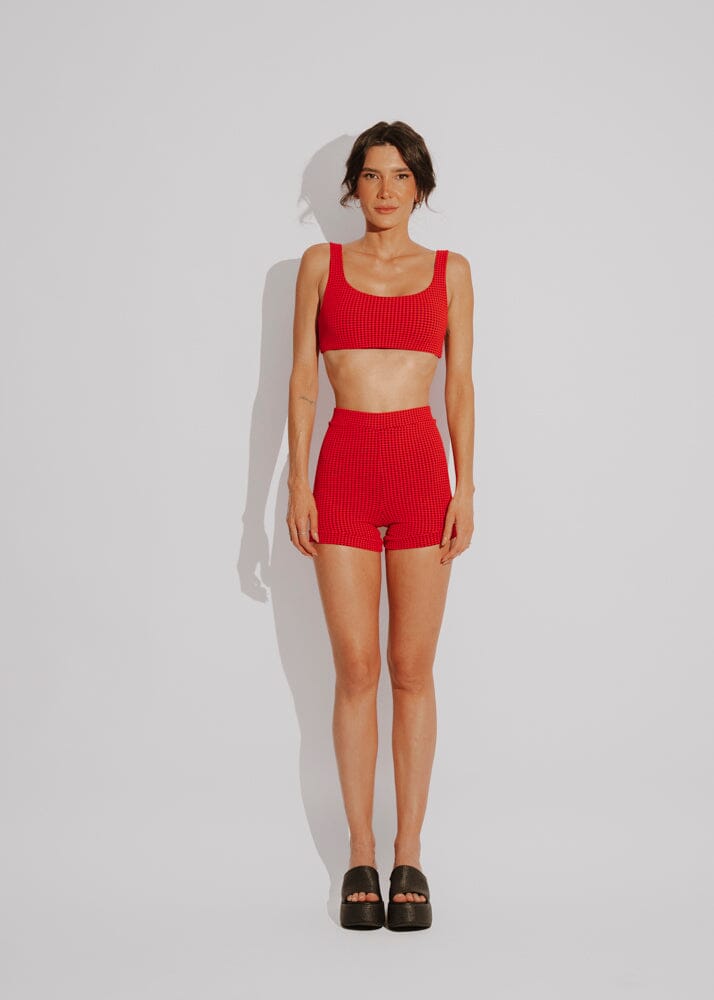 Short Vick - Vichy Red Naked Swimwear 