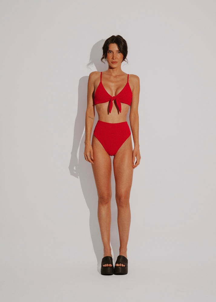 Top Darah - Vichy Red Naked Swimwear 