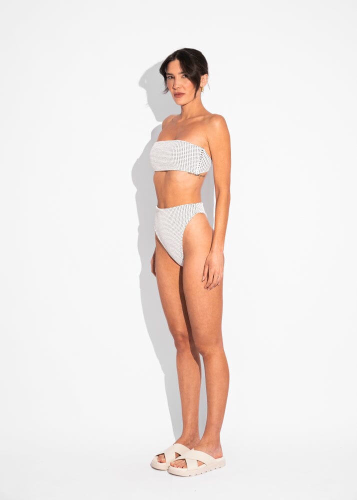 Top Kayla - Vichy White Naked Swimwear 