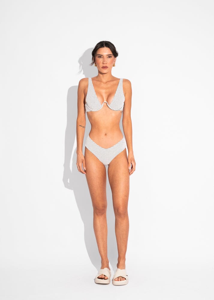 Top Kelly - Vichy White Naked Swimwear 