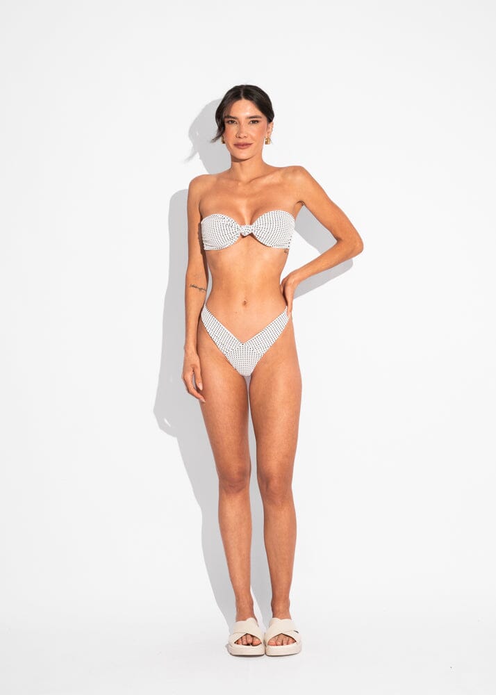 Top Mariah - Vichy White Naked Swimwear 